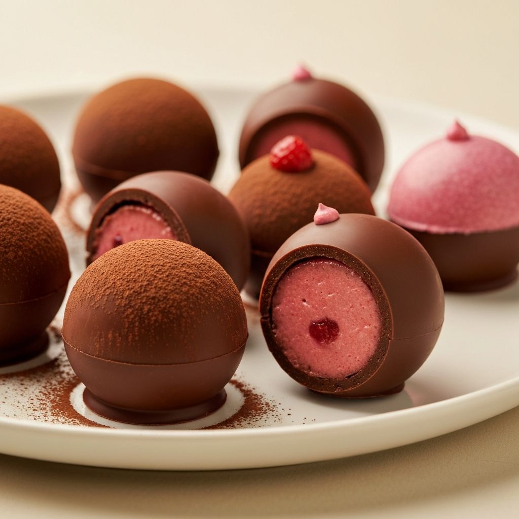 Esferas de Fresa o Chocolate